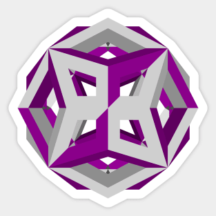 GMTRX lawal v2 superimposed dodecahedron Sticker